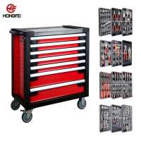 33 Inch Large Capacity Durable 7 Drawer Trolley Tool Box for Tools Storage