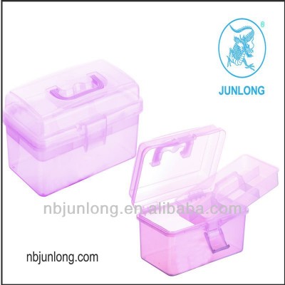 8 inch transparent, multiple color toolbox